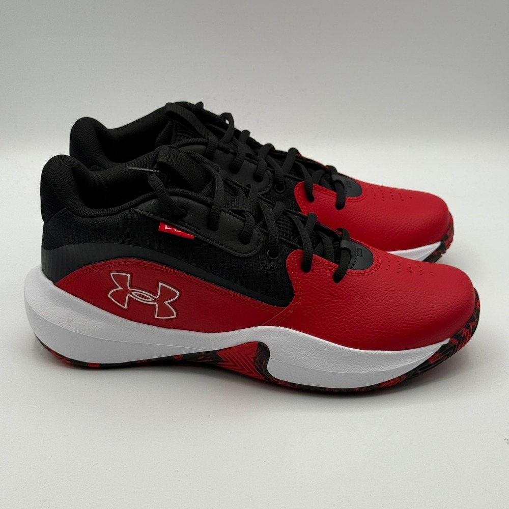 Under Armour UA Lockdown 7 Shoes Mens Size 8 Red Black Basketball 3028512-600